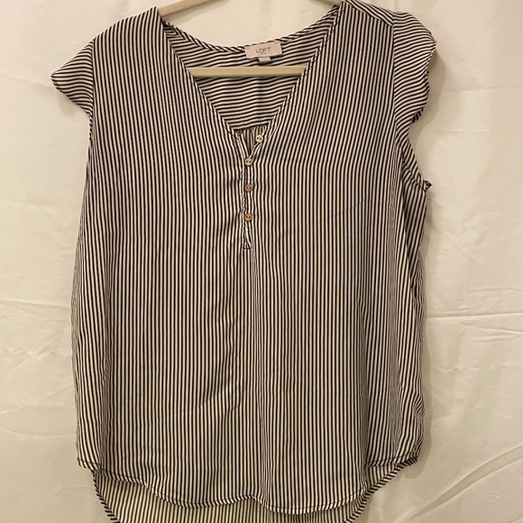LOFT - Stripped Blouse - Picture 1 of 1